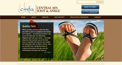 Desktop Screenshot of centralmnfootankle.com